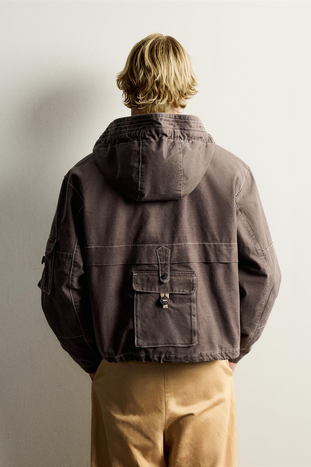 CROPPED FIT UTILITY POCKET JACKET