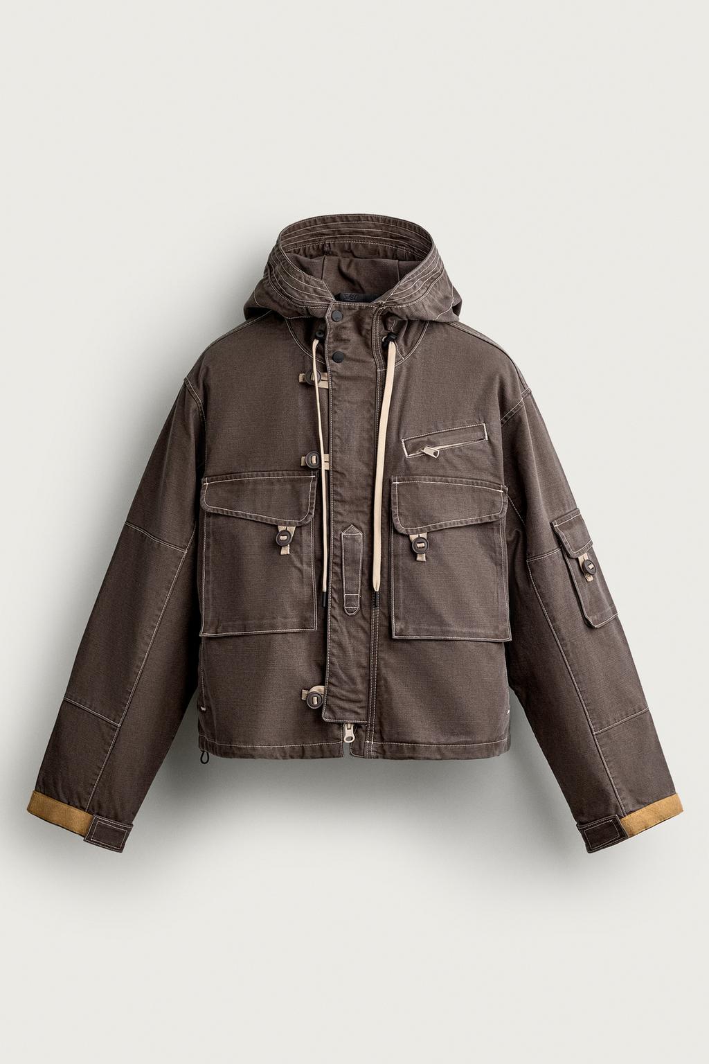 CROPPED FIT UTILITY POCKET JACKET